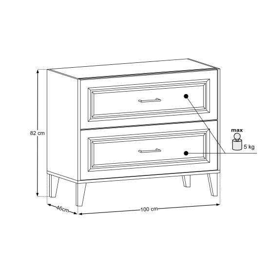 Set armoire Comad Dorothy Ristretto DOROTHY RISTRETTO 82-100-46-2S, lavabo Comad Lena UN-LENA-MB2, RISTRETTO 89-100-46 M