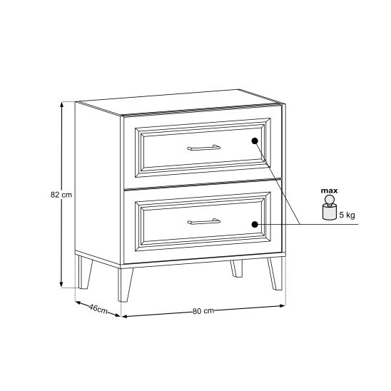 Set armoire Comad Dorothy Ristretto DOROTHY RISTRETTO 82-80-46-2S, miroir Comad Dorothy Ristretto DOROTHY RISTRETTO 84-80, RISTRETTO 89-80-46 M