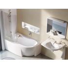 Set baignoire d’angle Ravak Rosa 95 C551000000, siphon de baignoire Ravak X01305, GPX2240140