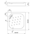 Set cabine de douche Deante Funkia KYC_041K, receveur de douche carré Deante Corner KTC_041B, NHC_025C