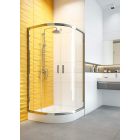 Set cabine de douche Deante Funkia KYP_451K, receveur de douche semi-circulaire Deante Standard New KTA_053B