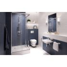 Set cabine de douche Deante Funkia KYC_042K, receveur de douche carré Deante Corner KTC_042B, NHC_025C