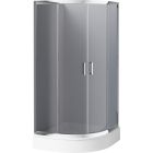 Set cabine de douche Deante Funkia KYP_451K, receveur de douche semi-circulaire Deante Standard New KTA_053B
