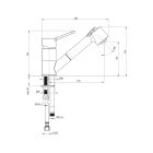 Set mitigeur de cuisine Deante Narcyz BDN_071M, évier en acier inoxydable Deante Techno ZMU_0100