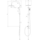 Set mitigeur de douche Deante Neo Joko BOJ_04BT, ensemble de douche Deante Neo Vero NBV_051K