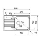 Set évier en acier inoxydable Franke Smart 101.0368.324, mitigeur de cuisine Oltens Skafta 35206100