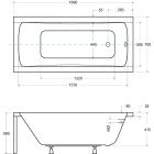 Set baignoire rectangulaire Besco Optima #WAO-170-PK, habillage de baignoire Besco #OAP-170-UNI