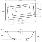 Set baignoire d’angle Besco Infinity #WAI-150-NL, habillage de baignoire Besco Infinity OAI-150-NS