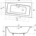 Set baignoire d’angle Besco Infinity #WAI-160-NP, habillage de baignoire Besco Infinity OAI-160-NS