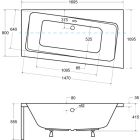 Set baignoire d’angle Besco Infinity #WAI-170-NP, habillage de baignoire Besco Infinity OAI-170-NS