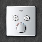 Set mitigeur bain-douche Grohe Grohtherm SmartControl 29124000, douche à effet de pluie avec bras Grohe Rainshower 26564000, 26405000, 35600000