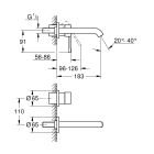 Set mitigeur de lavabo Grohe Essence New 19408DA1, élément encastré de mitigeur Grohe Eurostyle 23571000