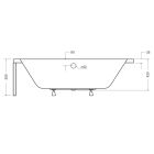 Set baignoire d’angle Besco Avita #WAV-150-NP, habillage de baignoire Besco Avita OAV-150-NS