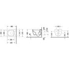 Set cuvette de WC Duravit ME by Starck 2530092000, abattant de WC Duravit ME by Starck 0020190000
