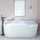 Set baignoire autoportante Oltens Inga 12004000, couvercle en liège Oltens 09002400