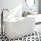 Set baignoire autoportante Oltens Inga 12004000, couvercle en liège Oltens 09002300