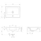 Set armoire Cersanit Crea S924-008, lavabo Cersanit Crea K114-006