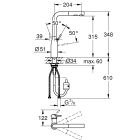 Set mitigeur de cuisine Grohe Essence 30270GN0, évier en granit Grohe K700 31654AP0, 40997GN0