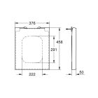 Set cuvette de WC Grohe Cube Ceramic 3924500H, abattant de WC Grohe Cube Ceramic 39488000