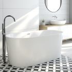Set baignoire autoportante Oltens Inga 12007000, couvercle en liège Oltens 09002300