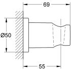 Set douche à effet de pluie avec bras Grohe Rainshower 26066A00, mitigeur bain-douche Grohe Grohtherm SmartControl 29119A00, 26574A00, 27057A00, 27074A00, 28362A01