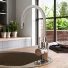 Set évier en acier inoxydable Franke Smart 101.0368.324, mitigeur de cuisine Ferro Zumba BZA4S