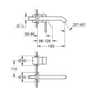 Set mitigeur de lavabo Grohe Essence New 19408GN1, élément encastré de mitigeur Grohe Eurostyle 23571000