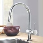 Set mitigeur de cuisine Grohe Minta 31358002, évier en granit Grohe K700 31654AP0