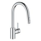 Set évier en acier inoxydable Grohe K700 31577SD1, mitigeur de cuisine Grohe Eurosmart Cosmopolitan 31481001