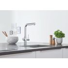 Set kit de démarrage avec mitigeur de cuisine Grohe Blue 31539000, évier en acier inoxydable Grohe K700 31726SD0