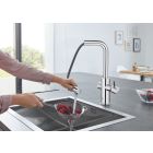 Set kit de démarrage avec mitigeur de cuisine Grohe Blue 31539000, évier en acier inoxydable Grohe K700 31726SD0