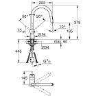 Set évier en acier inoxydable Grohe K700U 31574AL1, mitigeur de cuisine Grohe Minta 32321AL2, 40852AL0, 40856AL0