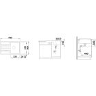 Set évier en granit Blanco Legra 45 S 522203, mitigeur de cuisine Blanco Mida 519418