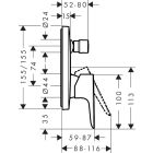 Set mitigeur bain-douche Hansgrohe Talis E 71745670, douche à effet de pluie Oltens Vindel 37000300, 01800180, 39400300, 39304300, 37104300, 37200300