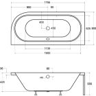 Set baignoire d’angle Besco Avita #WAV-180-NP, habillage de baignoire Besco Avita OAV-180-NSCR