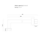 Set douche à effet de pluie Oltens Atran 37005300, bras mural Oltens Lagan 39401300