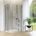 Set cabine de douche Cersanit Moduo S162-010, receveur de douche semi-circulaire Cersanit Tako S204-004