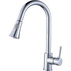 Set évier en granit Laveo Barbados SBB520T, mitigeur de cuisine Laveo Daru BLD069D