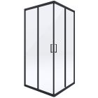 Set cabine de douche Deante Funkia KYC_N42K, receveur de douche carré Deante Corner KTC_042B, NHC_025C