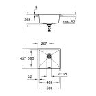 Set évier en granit Grohe K700 31654AP0, mitigeur de cuisine Oltens Litla 35204300
