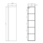 Set armoire Cersanit Moduo S590-020-DSM, armoire Cersanit Moduo S590-010-DSM, S590-022