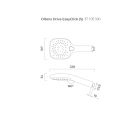 Set pommeau de douche Oltens Driva EasyClick 37105300, tuyau de douche Oltens Ronneby 37200300, 37402300