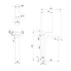 Set mitigeur de lavabo Omnires Slide SL7712GR, brosse WC Omnires Nelson NL80620GR, NL80510GR, NL80115GR