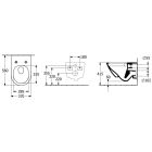 Set ensemble cuvette + abattant Villeroy & Boch Subway 3.0 4670TSR1, châssis encastré Villeroy & Boch ViConnect 92242700, 92249061