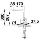 Set évier en granit Blanco Pleon 9 523061, mitigeur de cuisine Blanco Fontas II 523134