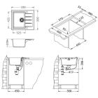 Set évier en granit Alveus Cadit 1132019, mitigeur de cuisine Alveus Delos 1129020