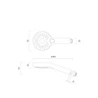Set pommeau de douche Oltens Driva EasyClick 37104800, support de douche Oltens Gide 37402800, 37200800