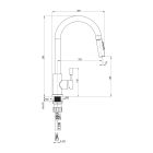 Set évier en granit Deante Andante ZQN_N113, mitigeur de cuisine Deante Lima BBMN72M, ZXY_N972