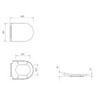 Set cuvette de WC Cersanit Inverto K671-001-ECO, abattant de WC Cersanit Inverto K98-0187-ECO
