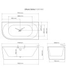 Set baignoire d’angle Oltens Delva 11001000, couvercle en liège Oltens 09002400